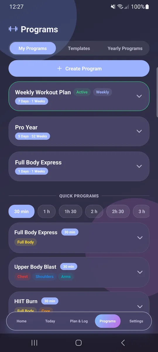 Programs & Training Splits