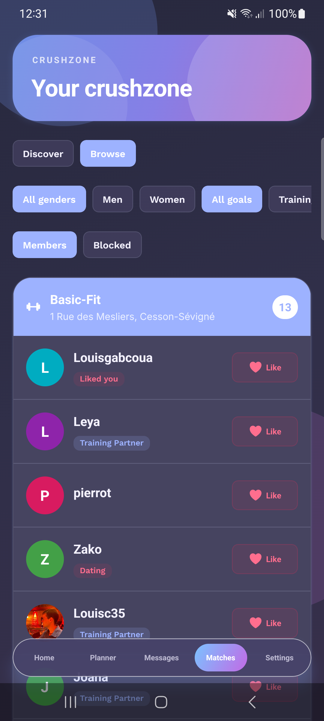 Find Gym Partners — Crushzone